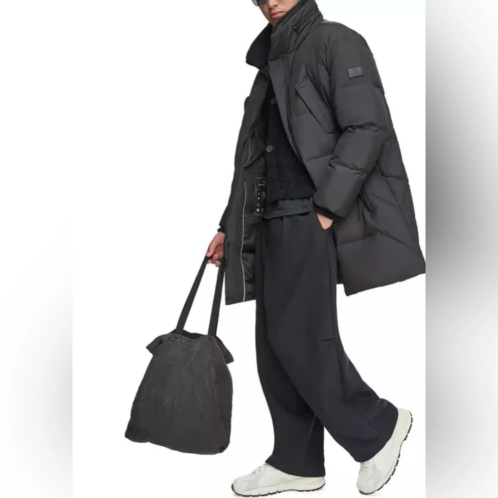 ANDREW MARC x RICHARD CHAI Down Puffer Coat Jacket Black Waterproof NEW Men's XL